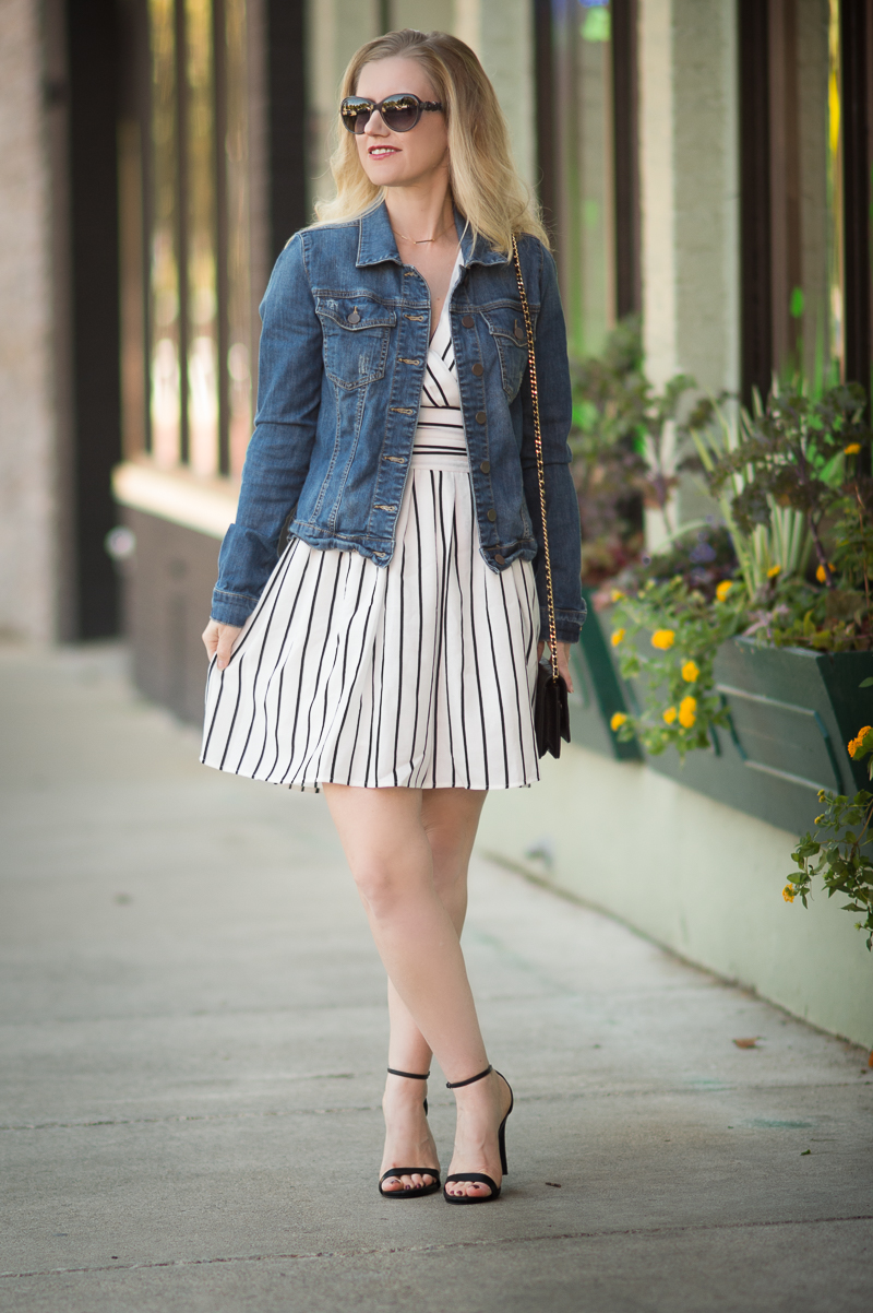 Petite Fashion and Style | Chicwish Stripes Wrap Dress | Click to read more...