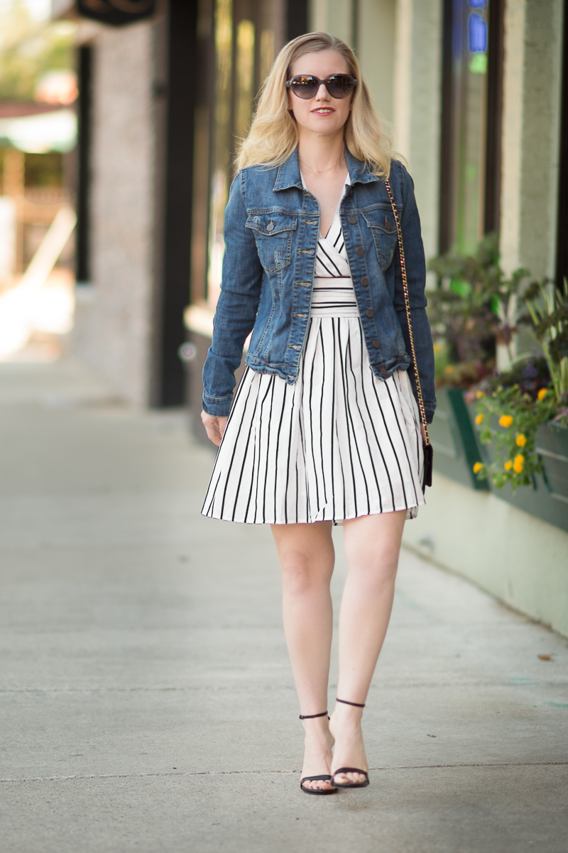 Petite Fashion and Style | Chicwish Stripes Wrap Dress | Click to read more...