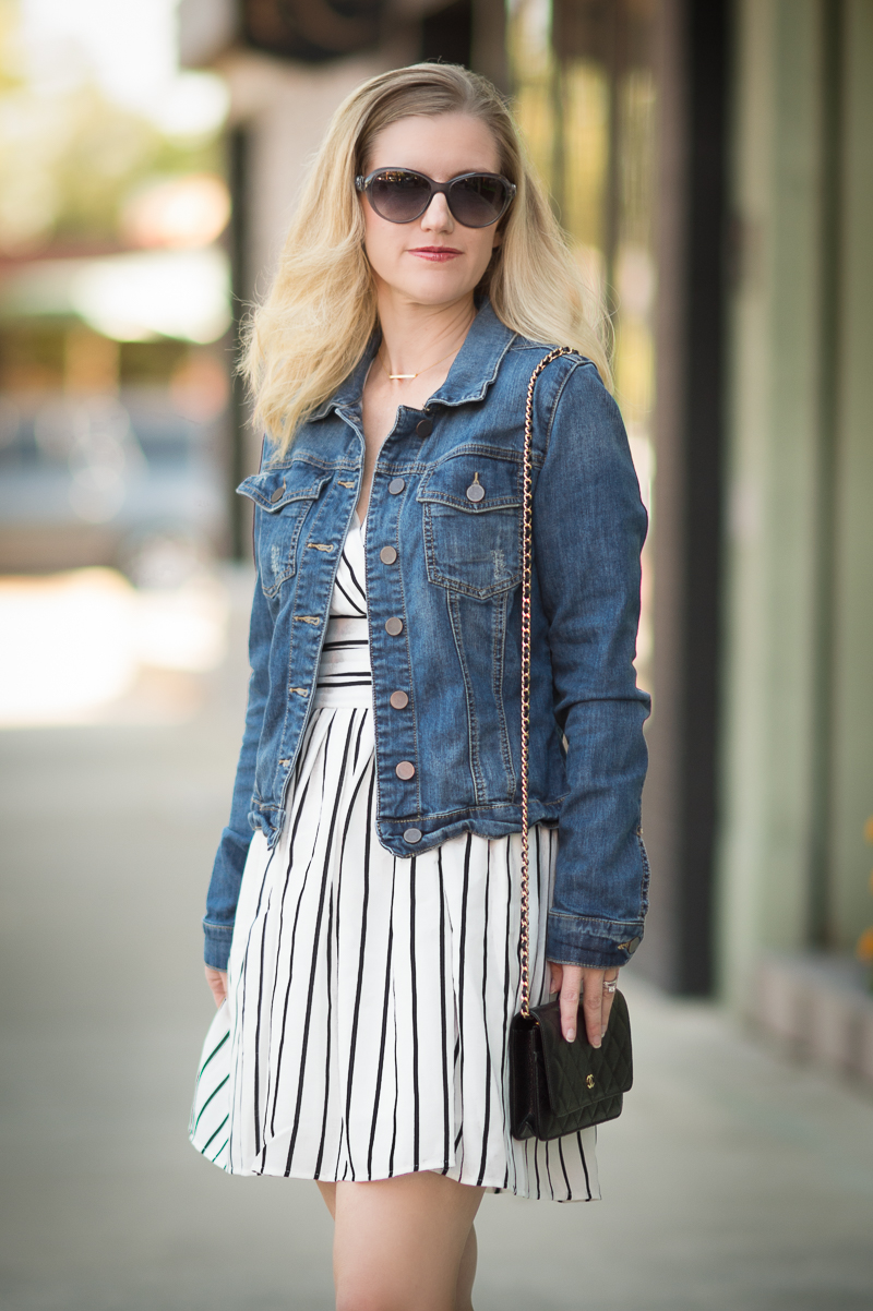 Petite Fashion and Style | Chicwish Stripes Wrap Dress | Click to read more...