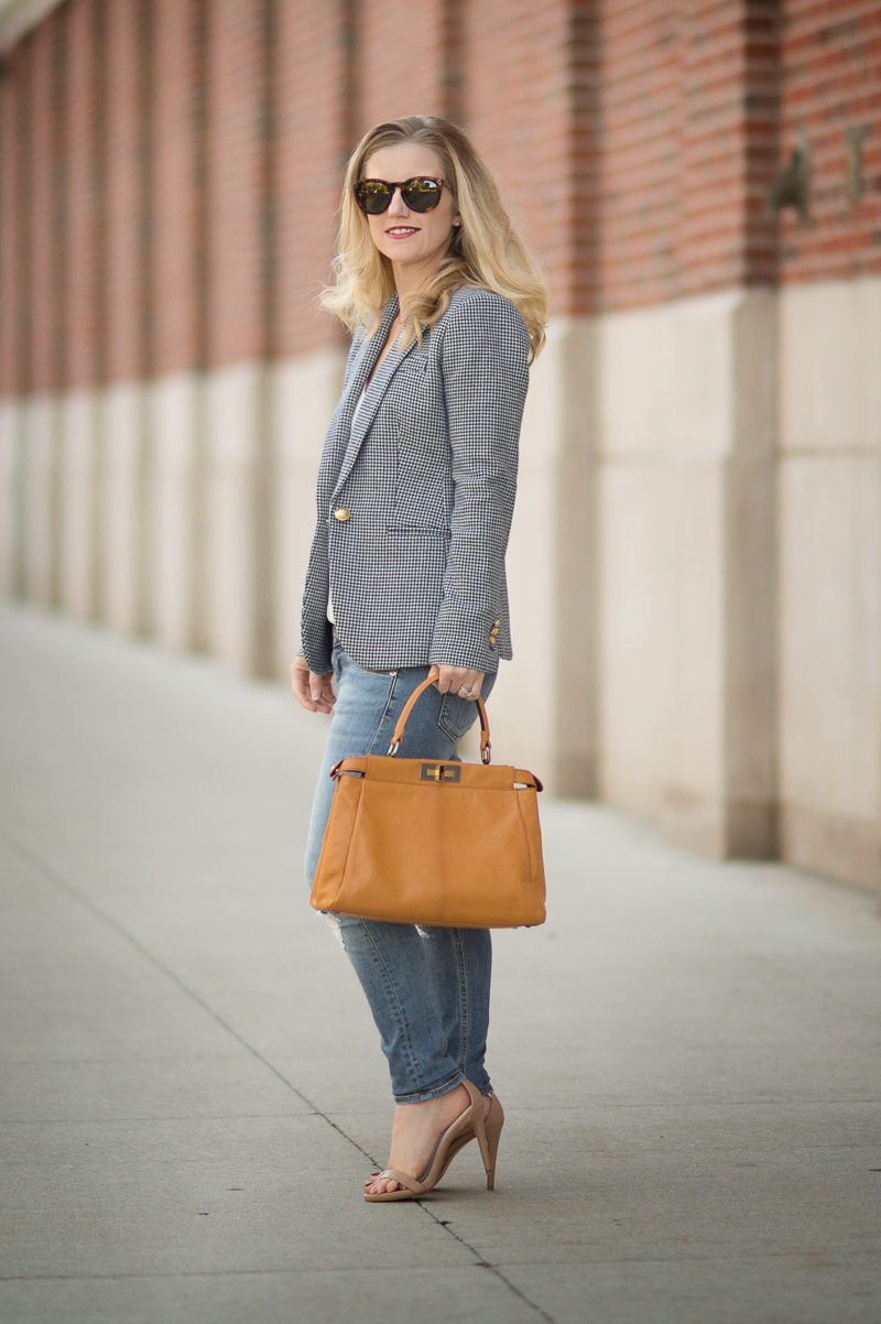 Petite Fashion and Style | J. Crew Campbell Blazer in Houndstooth | Click to read more...r