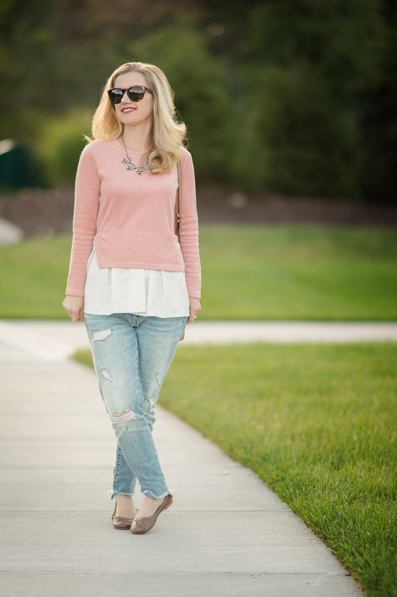 Petite Fashion & Style | Goodnight Macaroon Classic Mock Layer Sweater | Click to read more...