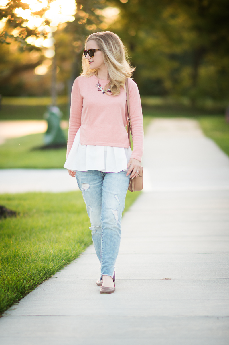 Petite Fashion & Style | Goodnight Macaroon Classic Mock Layer Sweater | Click to read more...