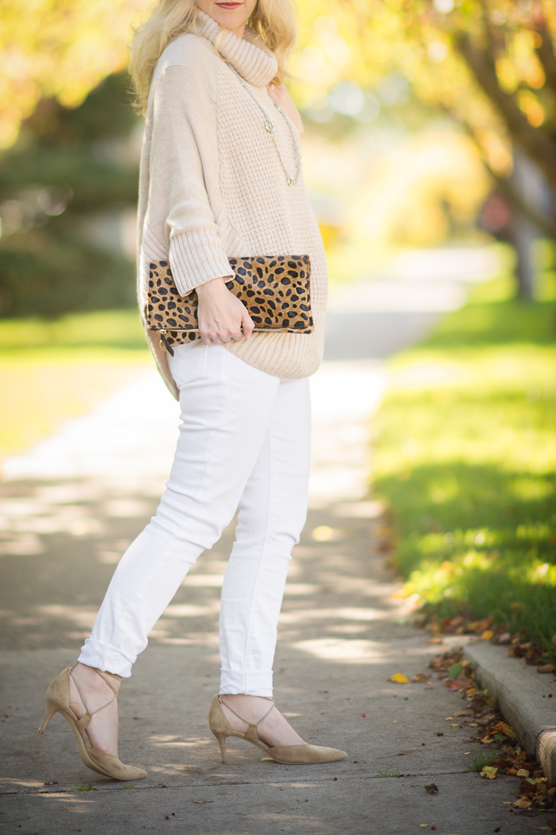 Petite Fashion and Style | Maison Jules Poncho Sweater | Click to Read More...