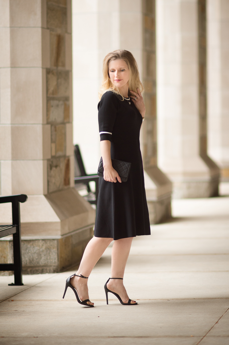 Petite Fashion and Style | VIPme Black Half Sleeve Knitted Midi Dress | Click to read more...