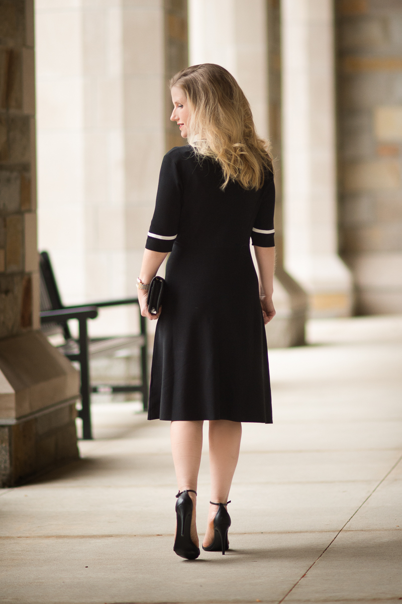 Petite Fashion and Style | VIPme Black Half Sleeve Knitted Midi Dress | Click to read more...