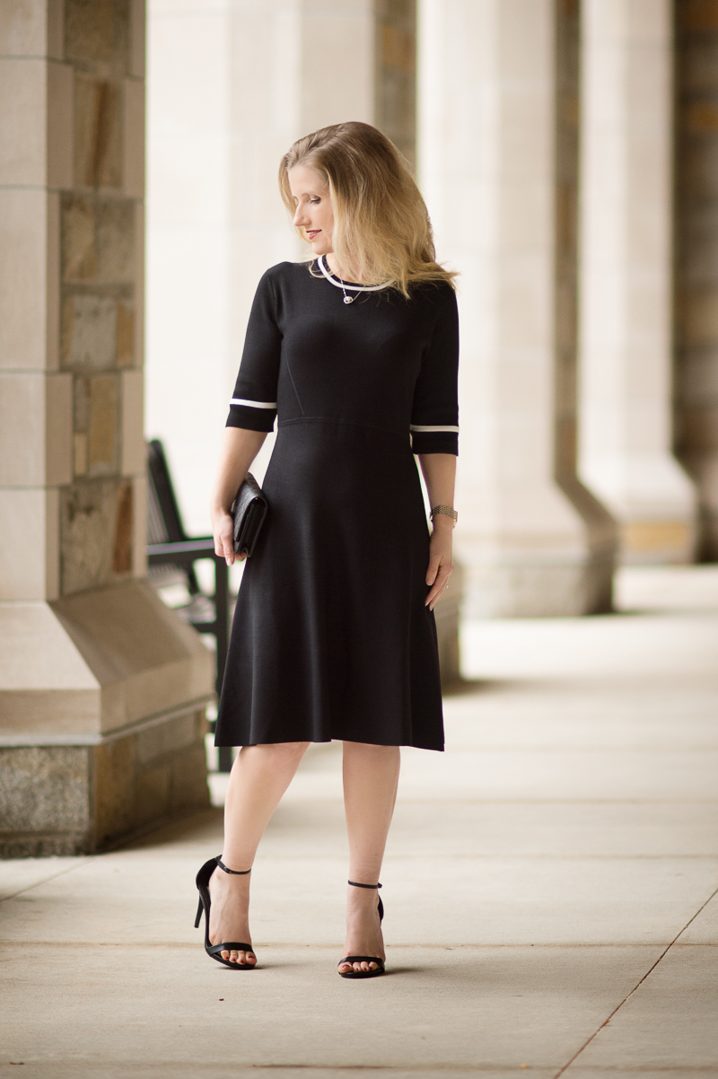 Petite Fashion and Style | VIPme Black Half Sleeve Knitted Midi Dress | Click to read more...