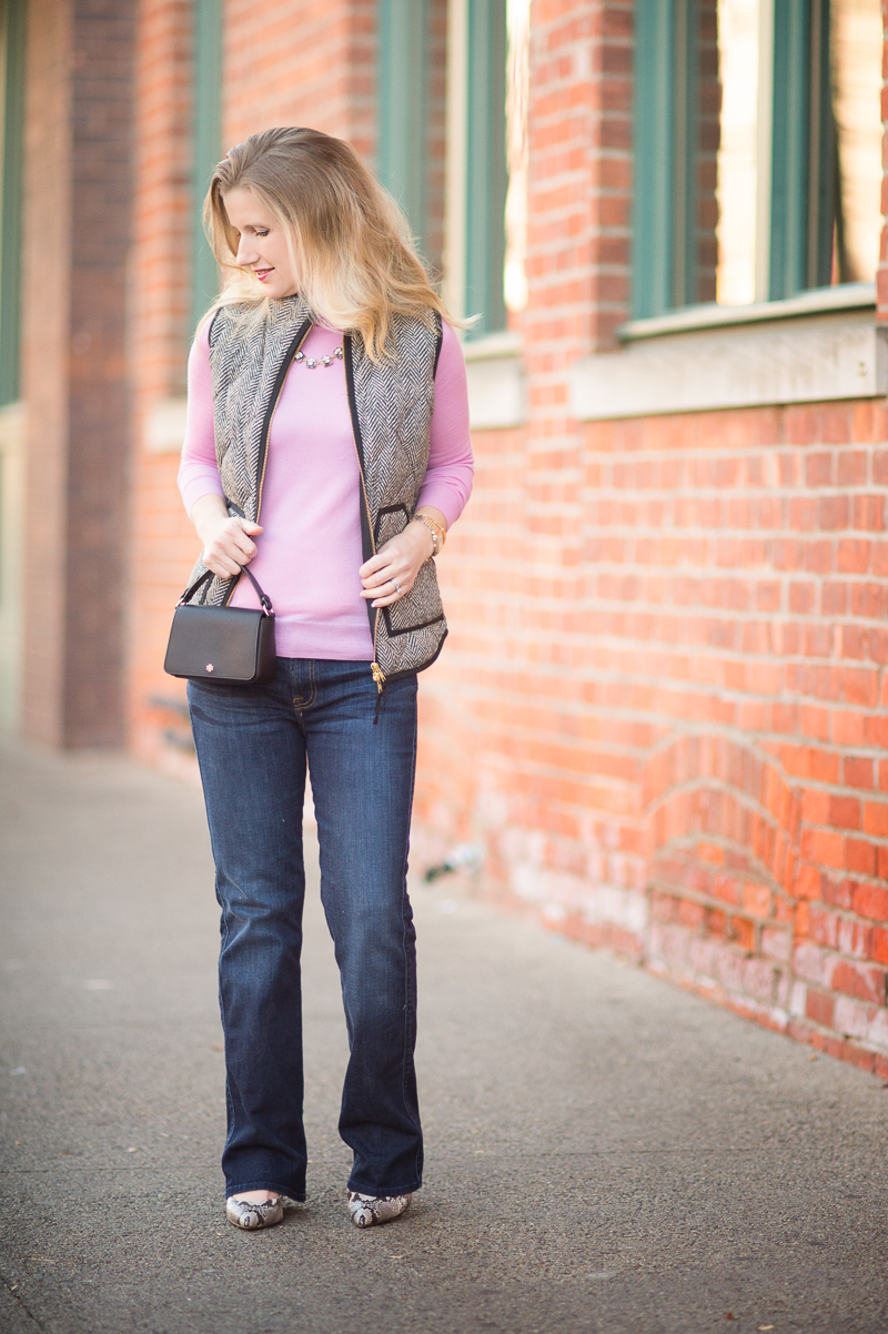 Petite Fashion and Style | J. Crew Factory Puffer Vest | Click to Read More...