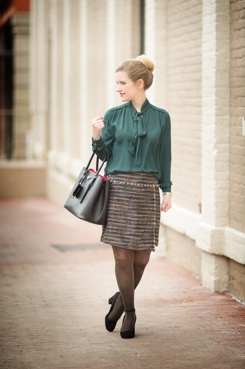 Petite Fashion and Style Blog | Guess Wool Blend Trench Coat | Ann Taylor Faux Fur Stole | Click to Read More...