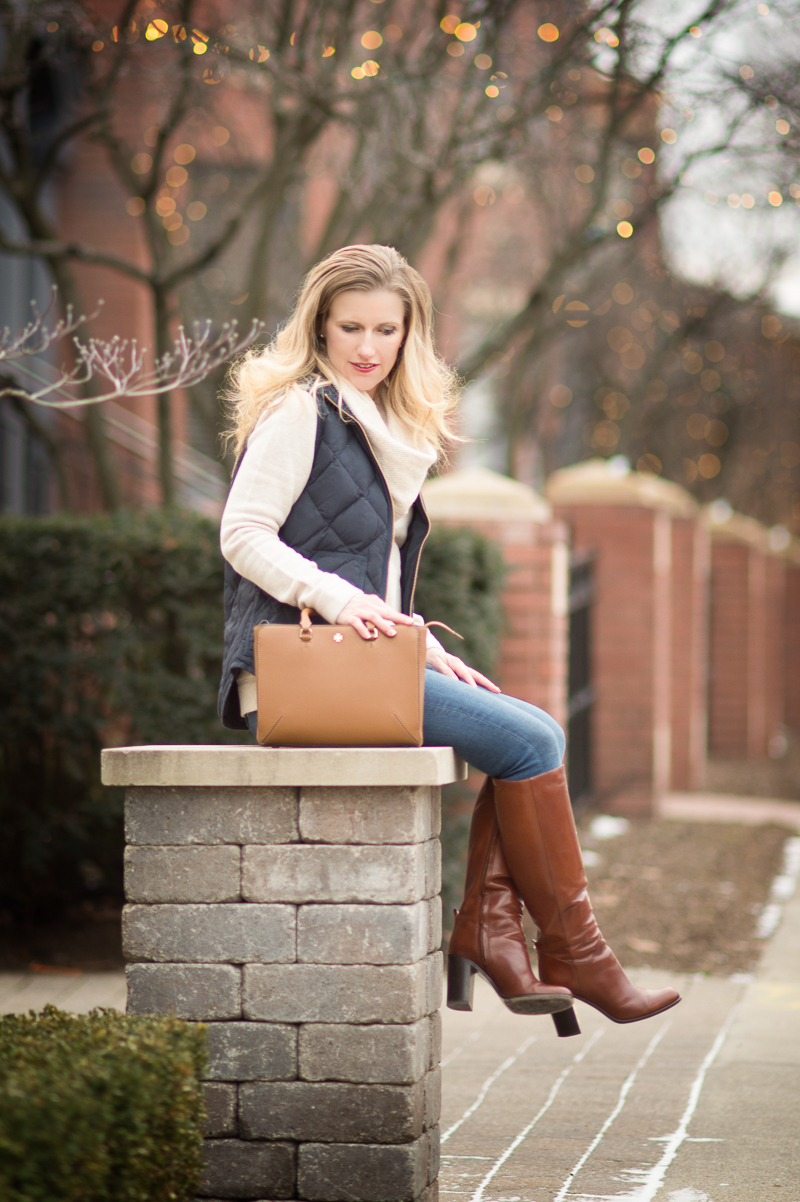 Petite Fashion and Style Blog | J. Crew Factory Puffer Vest | Kate Spade New York Baina Boots | Click to Read More...
