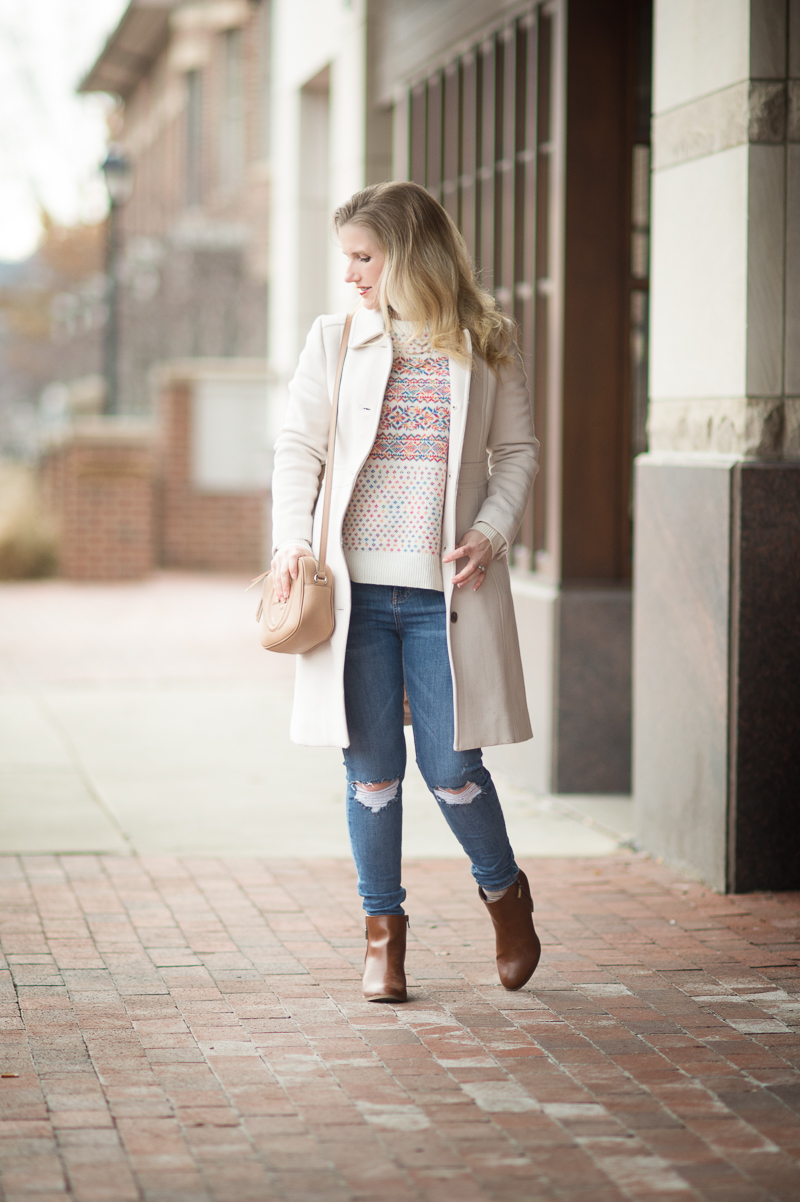Petite Fashion and style | J. Crew Fair Isle Crewneck Sweater | Click to Read More...