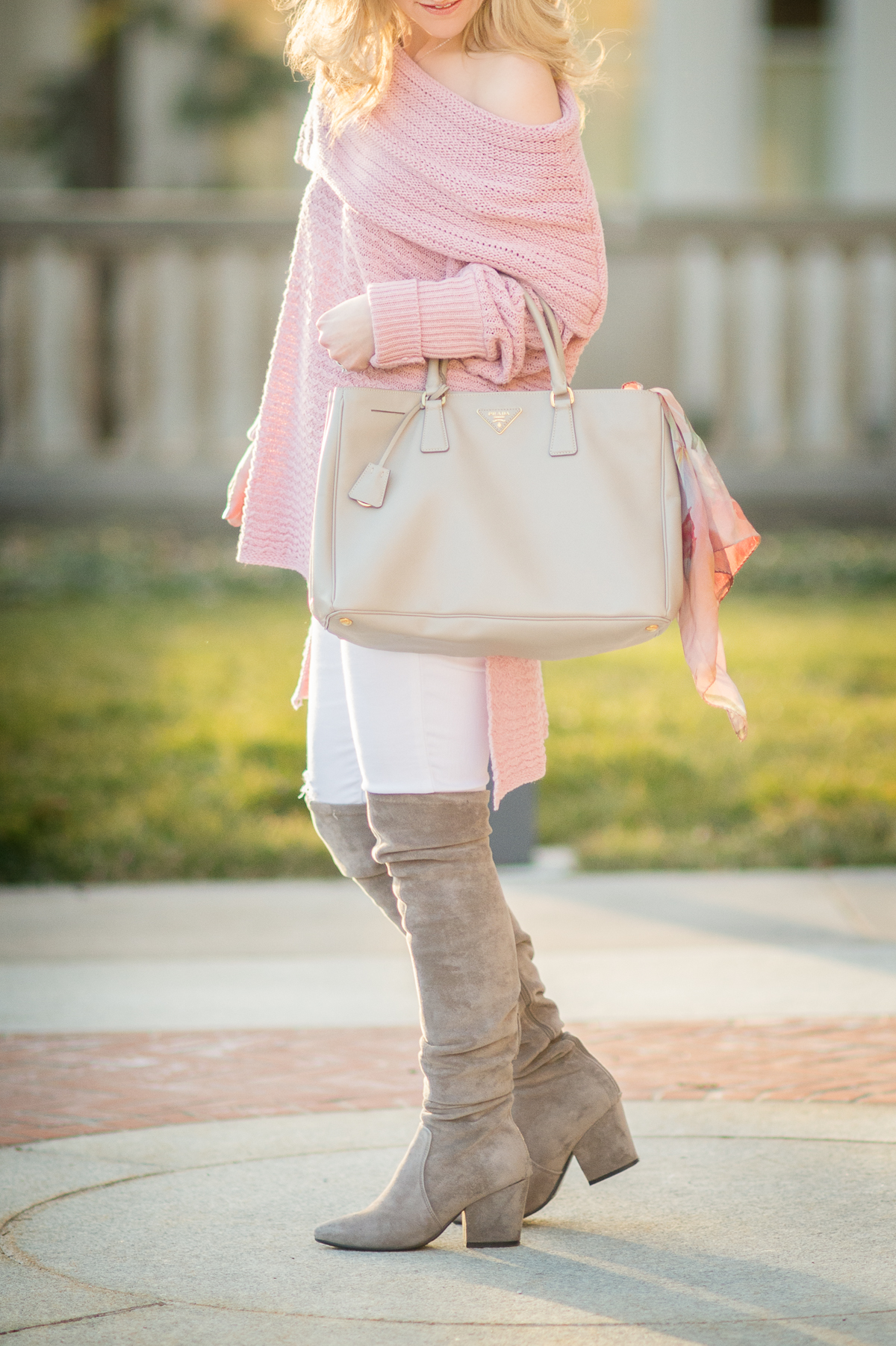 Petite Fashion and Style Blog | Goodnight Macaroon 'Sadie' Off the Shoulder Sweater | Dior Reflected Prism Mirrored Sunglasses | Click to Read More...