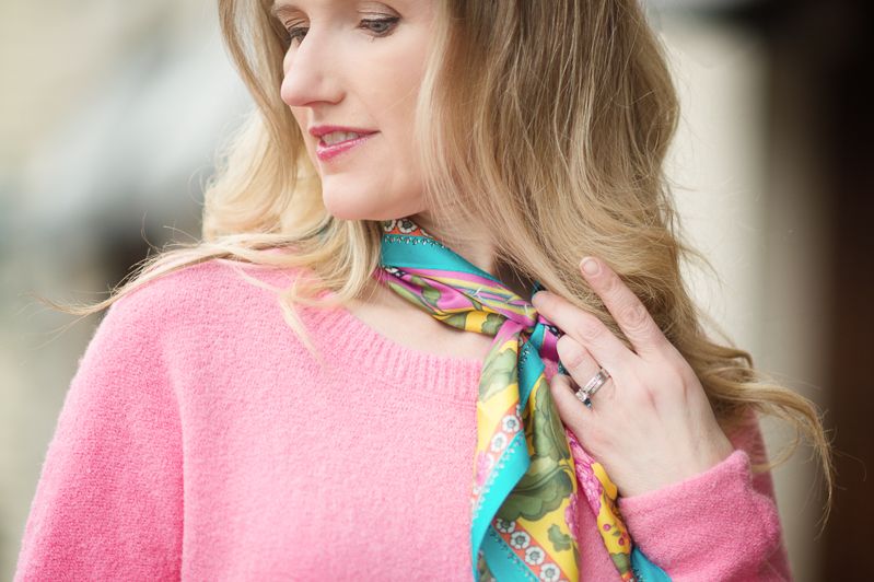 Petite Fashion and Style Blog |Anthropologie Pink Sweater | Madewell Tote | Christian Louboutin So Kate Heels | Click to Read More...