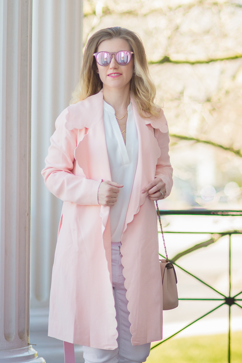 Petite Fashion and Style Blog | Club Monaco Frederrika Trench Coat | Ilymix Sunglasses | Stuart Weitzman Pumps | Click to Read More...
