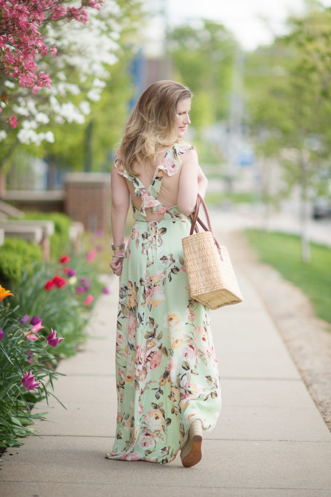 Petite Fashion and Style Blog | Privacy Please Fillmore Dress | Chloe Suede d'Orsay Espadrille Sandal | Click to Read More...