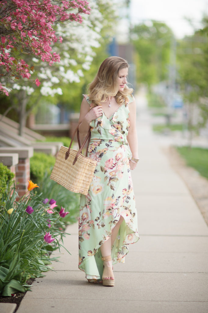 Petite Fashion and Style Blog | Privacy Please Fillmore Dress | Chloe Suede d'Orsay Espadrille Sandal | Click to Read More...