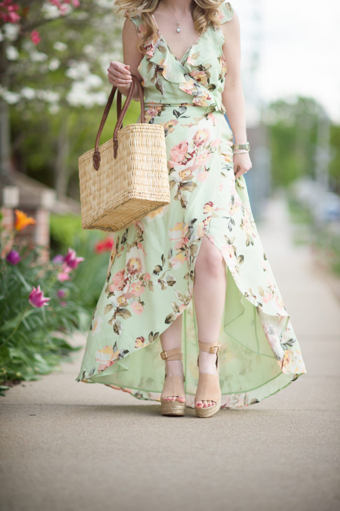 Petite Fashion and Style Blog | Privacy Please Fillmore Dress | Chloe Suede d'Orsay Espadrille Sandal | Click to Read More...