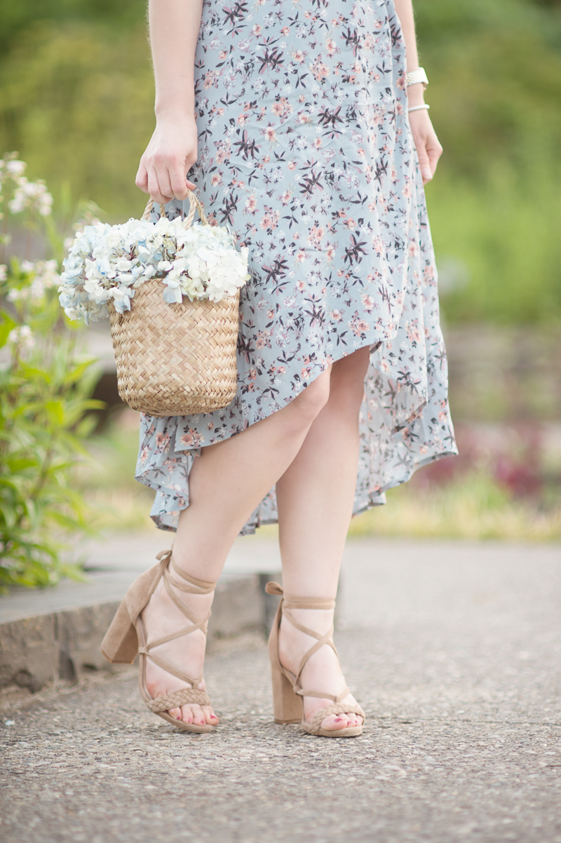 Petite Fashion and Style Blog | ASTR Adeline Dress | Doen Phoebe Basket | Raye Lulu Heel | Click to Read More...