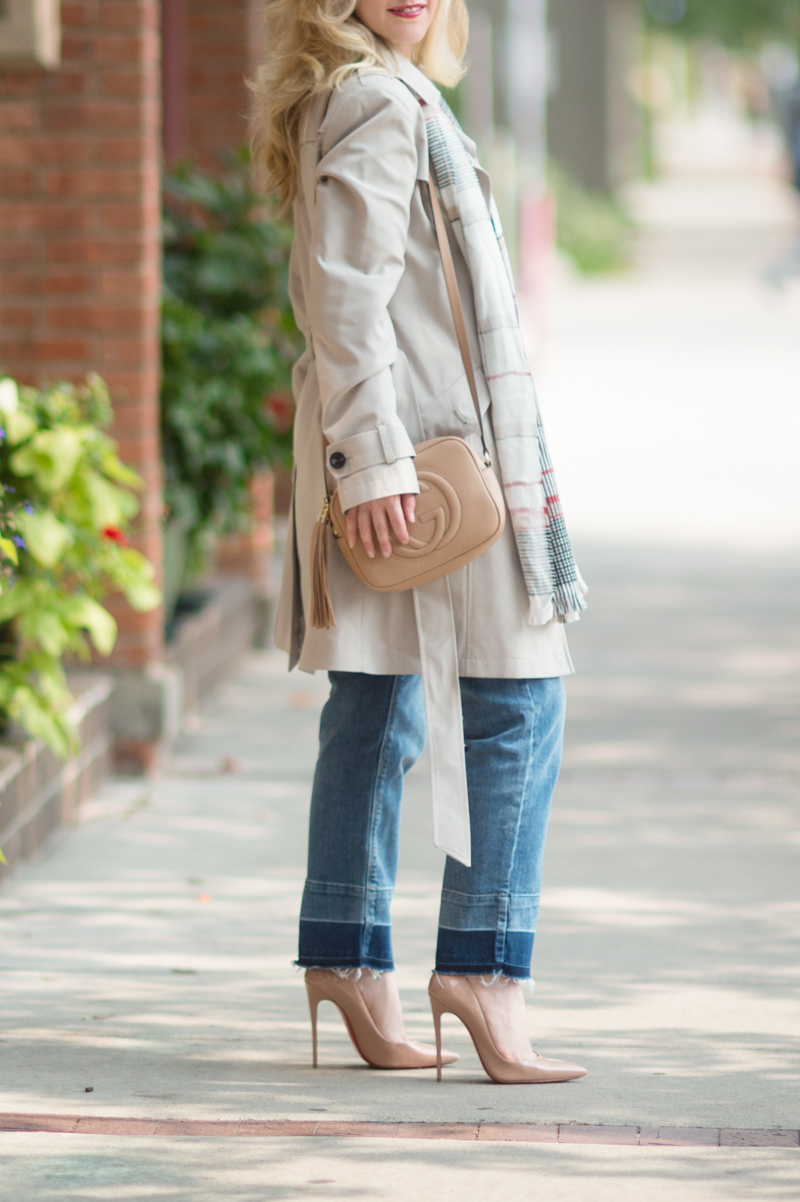 Petite Fashion and Style Blog | Marks and Spencer Stormwear Belted Trench Coat | Marks and Spencer Drop Hem Mid Rise Straight Leg Jeans | Click to Read More...