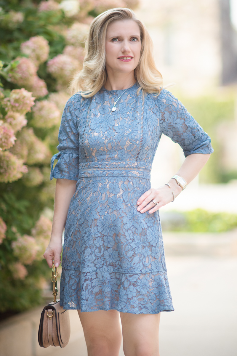 Petite Fashion and Style Blog | Wayf Floral Midi Dress | Chloe Nile Bag | Steve Madden Stecy Sandals | Click to Read More... - Wayf Floral Dress style by popular Michigan petite fashion blogger The Blue Hydrangeas.