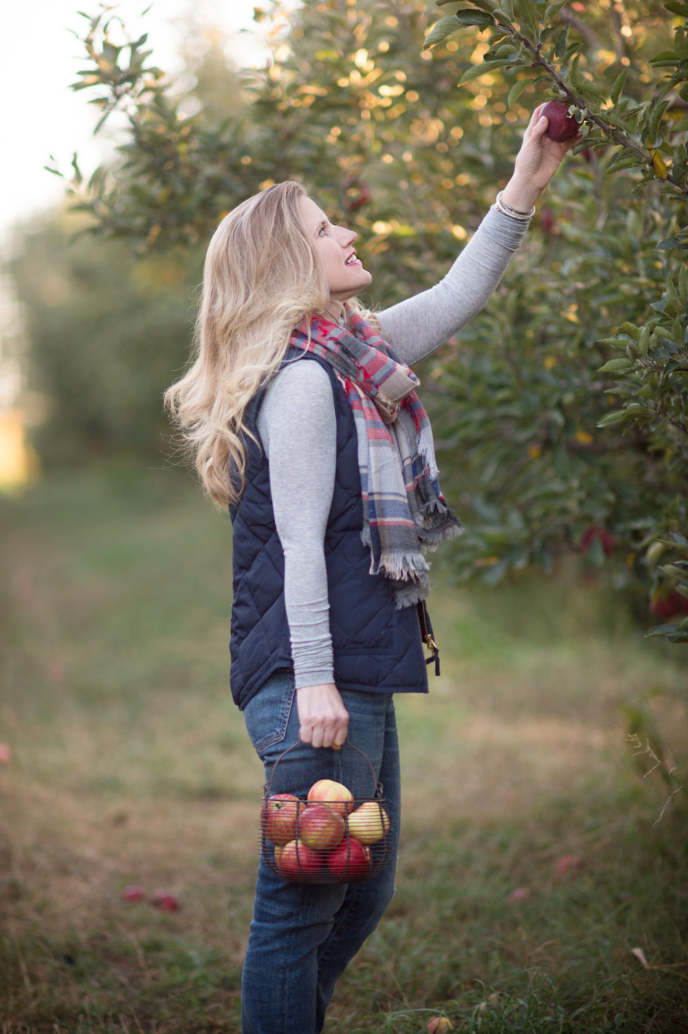 Petite Fashion and Style Blog | BP Plaid Oblong Scarf | J. Crew Factory Quilted Puffer Vest | Citizens of Humanity Cara High-Rise Ankle Jeans | Click to Read More...