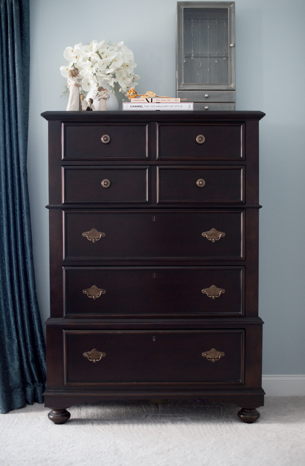Petite Fashion and Style Blog | Framebridge Custom Framing - Master Bedroom Ideas by popular Michigan style blogger The Blue Hydrangeas