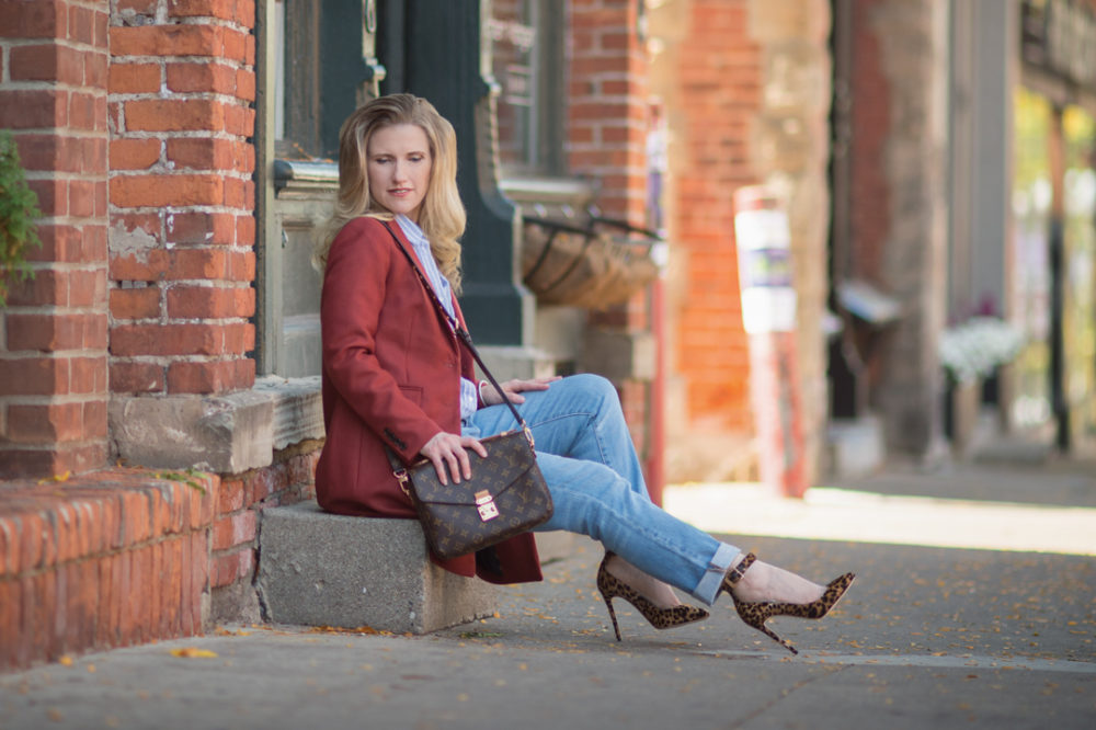 Petite Fashion and Style Blog | J. Crew Parke Topcoat | J. Crew Slim Boyfriend Jeans | Jimmy Choo Helena Pumps | Louis Vuitton Pochette Metis Pumps | Click to Read More...