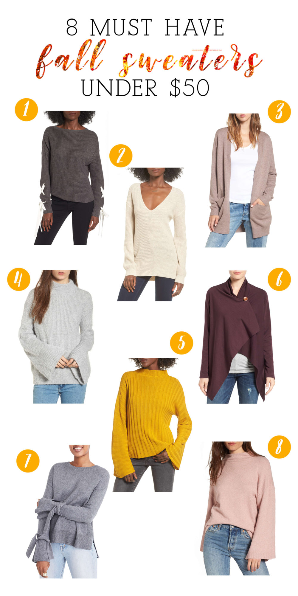 Petite Fashion and Style Blog | Fall Sweaters Under $50 - 8 Fall Sweaters Under $50 by popular Michigan petite fashion blogger The Blue Hydrangeas