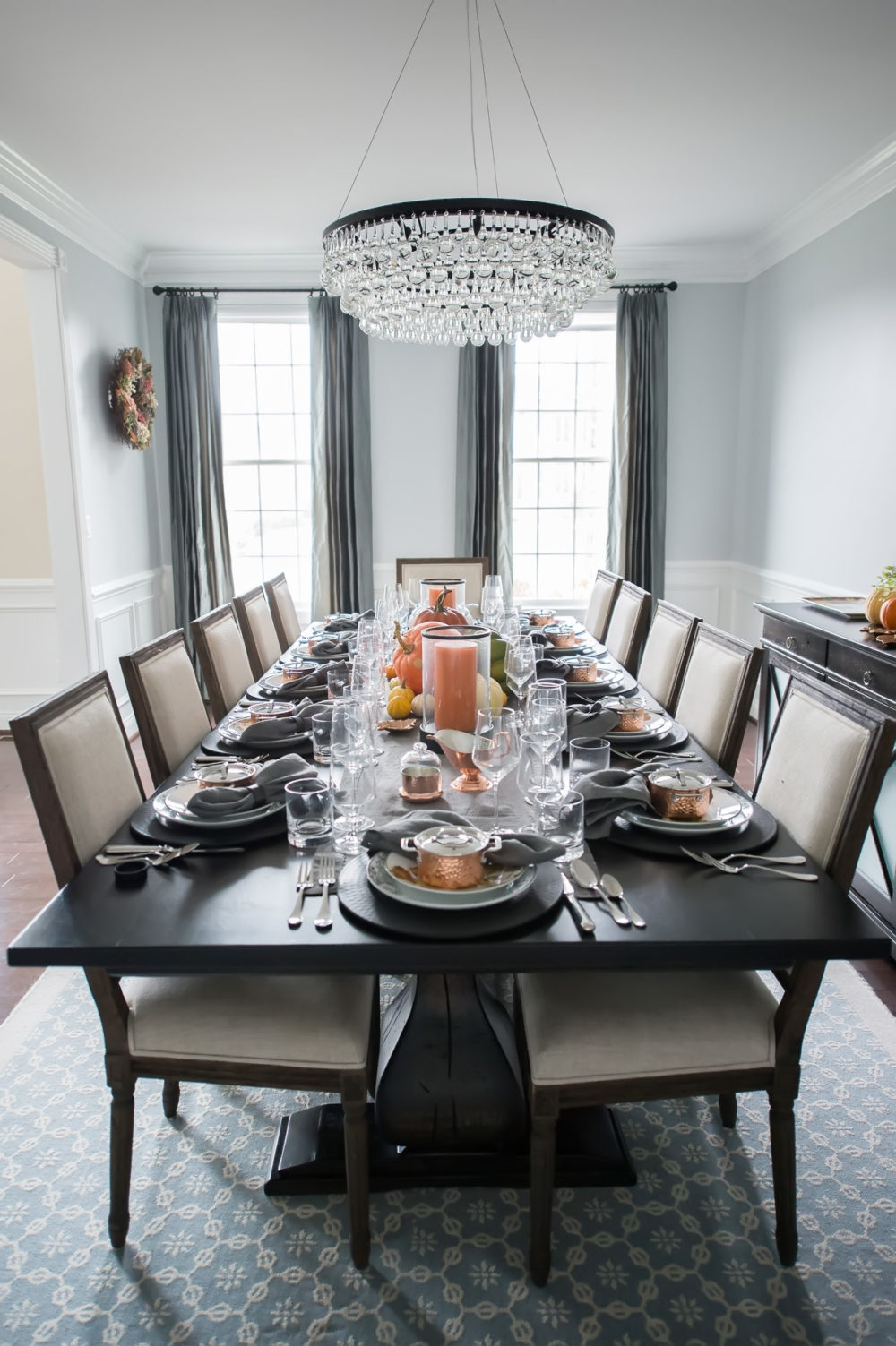 Petite Fashion and Style Blog | Williams Sonoma In Home Design Services - Our Thanksgiving Tablescape with Williams Sonoma by popular Michigan style blogger The Blue Hydrangeas