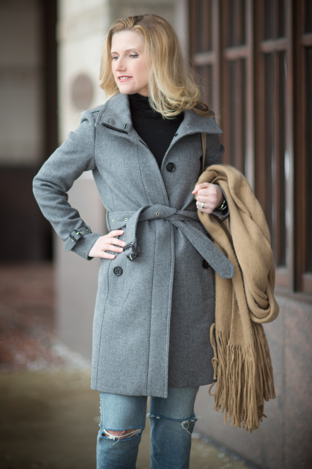 Petite Fashion and Style Blog | Burberry Gibbsmore Coat | Gucci Pearl Double G Belt | Free People Kolby Brushed Scarf | Click to Read More... - Burberry Gibbsmore Coat Review by popular Michigan petite fashion blogger The Blue Hydrangeas
