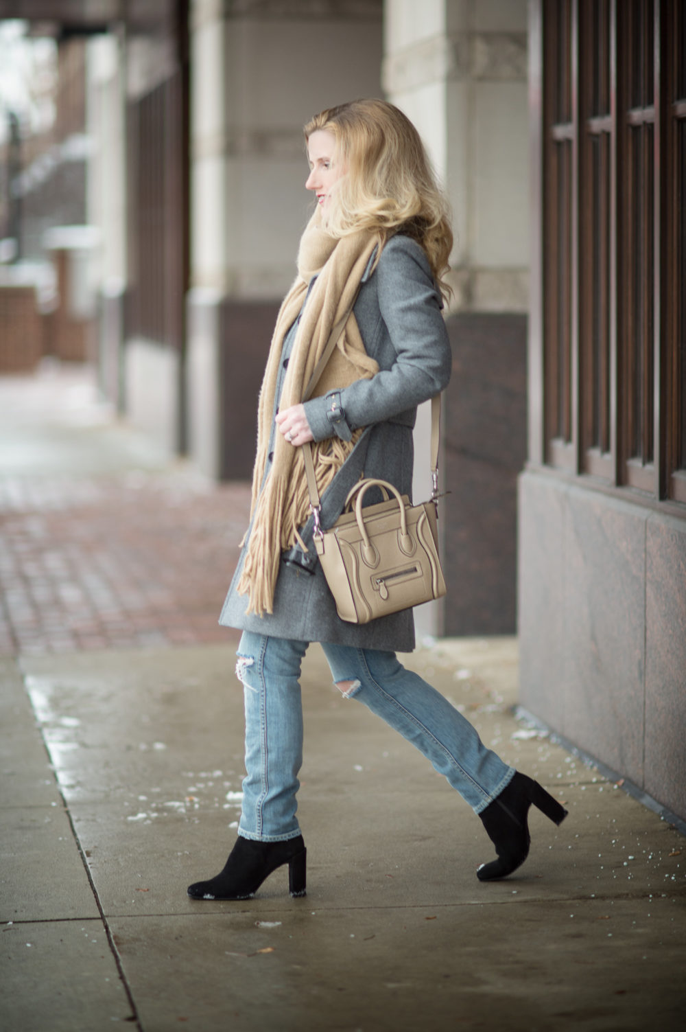 Petite Fashion and Style Blog | Burberry Gibbsmore Coat | Gucci Pearl Double G Belt | Free People Kolby Brushed Scarf | Click to Read More... - Burberry Gibbsmore Coat Review by popular Michigan petite fashion blogger The Blue Hydrangeas