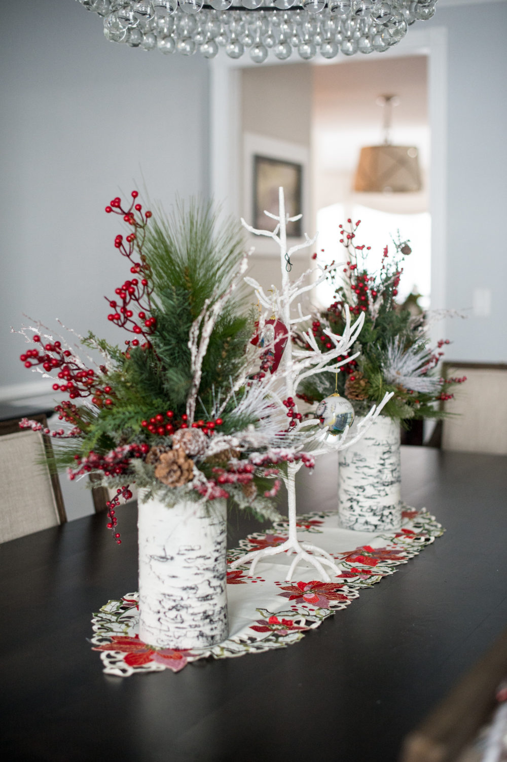 Petite Fashion and Style Blog | Christmas Decoration Inspiration | My Home for the Holidays | Flocked Christmas Tree | Click to Read More...