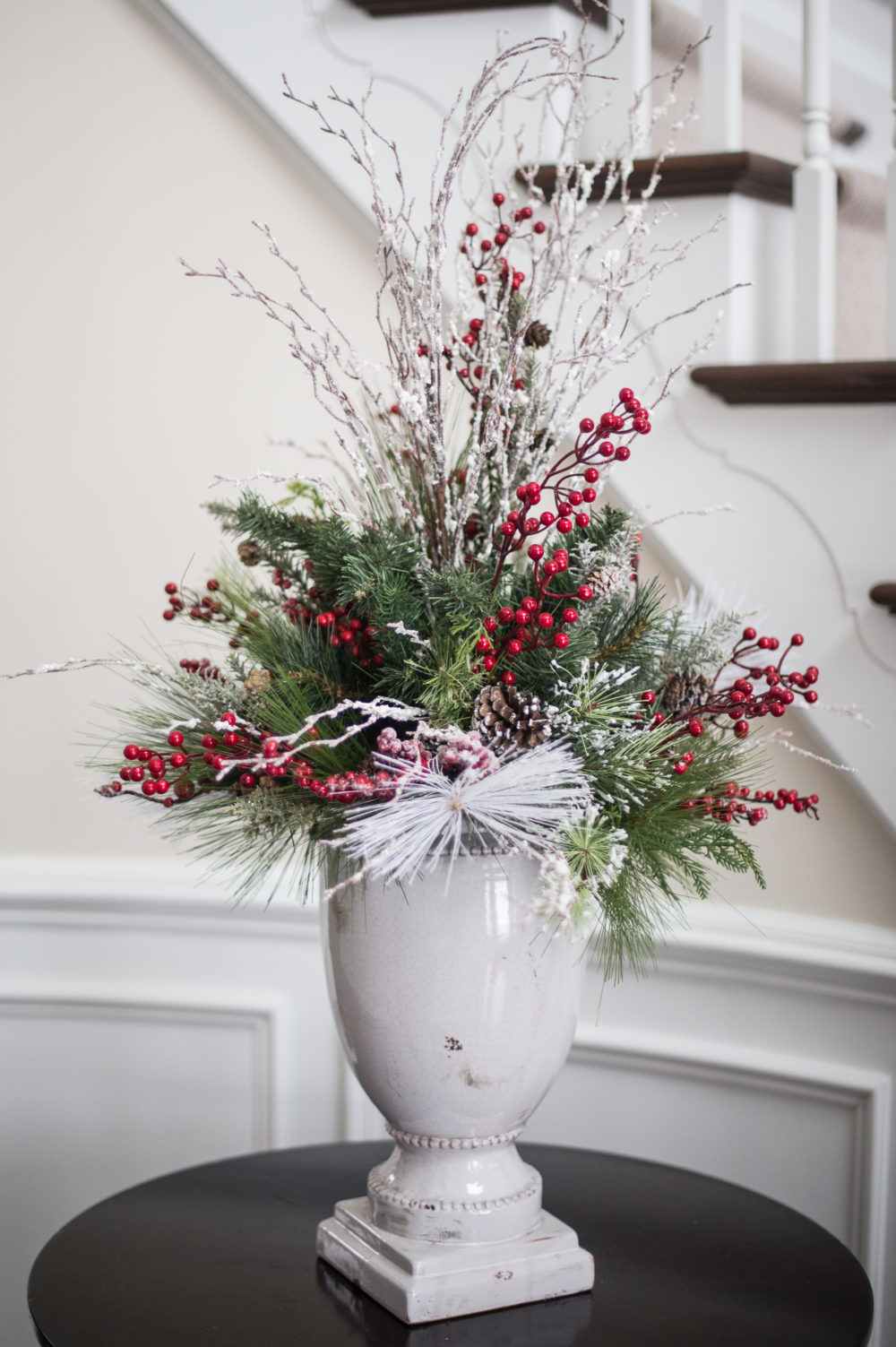 Petite Fashion and Style Blog | Christmas Decoration Inspiration | My Home for the Holidays | Flocked Christmas Tree | Click to Read More...