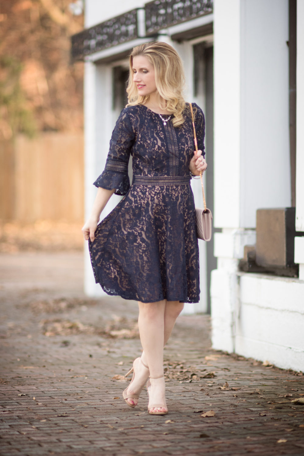 Petite Fashion and Style Blog | Fashion for Petite Women | MissMay Women's Lace Bell Sleeve A-Line Dress