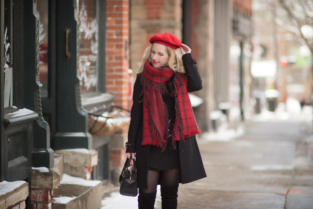 Petite Fashion and Style Blog | Fashion for Petite Women | Burberry Gibbsmore Wool Coat | Aqua Pieced Side Fringe Scarf | Stuart Weitzman Hiline Boots | Wool Beret | Winter Wardrobe Essentials - Winter Wardrobe Essentials styled by popular Michigan petite fashion blogger The Blue Hydrangeas
