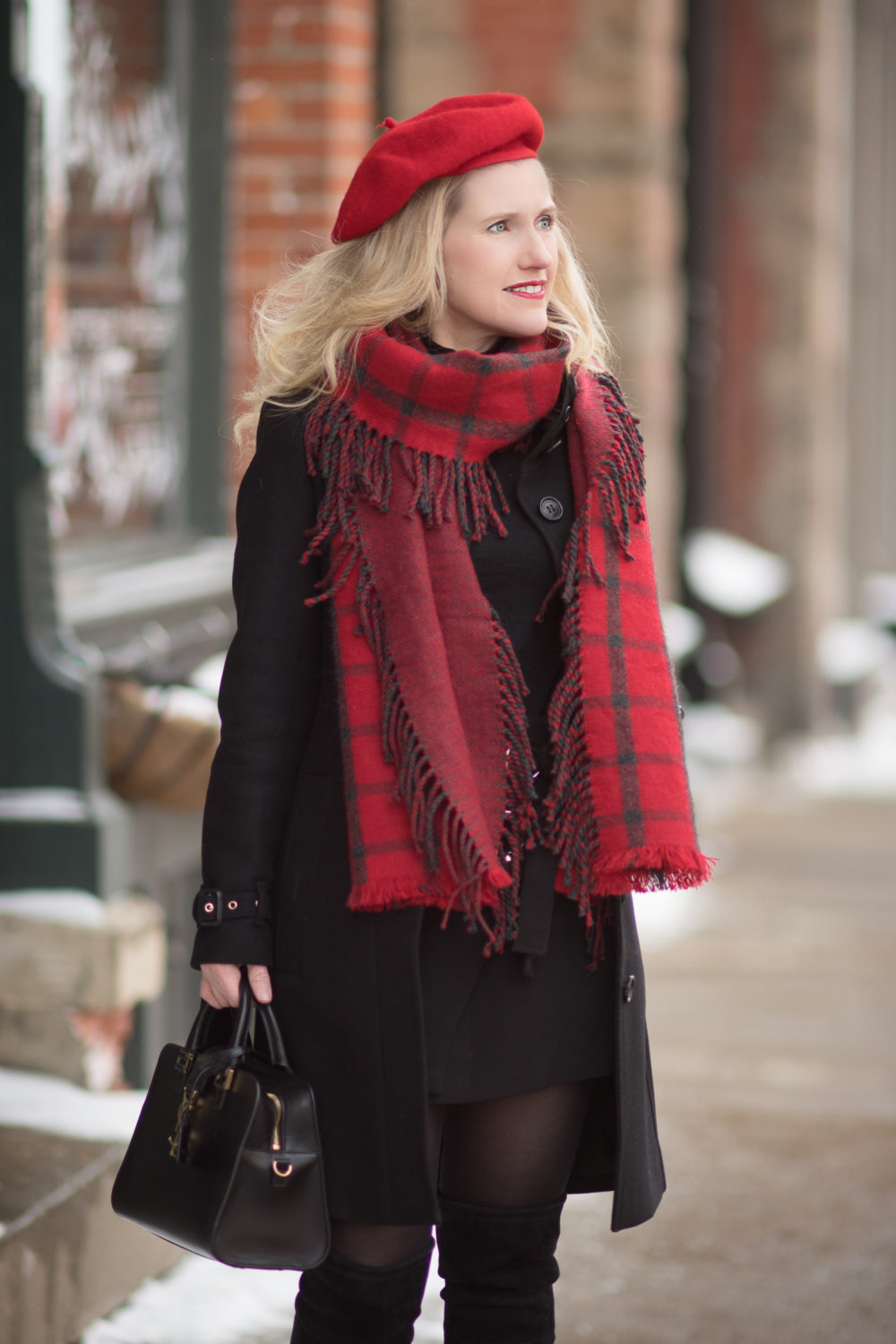 Petite Fashion and Style Blog | Fashion for Petite Women | Burberry Gibbsmore Wool Coat | Aqua Pieced Side Fringe Scarf | Stuart Weitzman Hiline Boots | Wool Beret | Winter Wardrobe Essentials - Winter Wardrobe Essentials styled by popular Michigan petite fashion blogger The Blue Hydrangeas