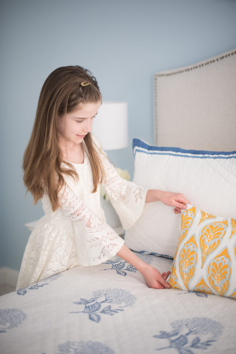 Petite Fashion and Style Blog | Serena and Lily Bedding | Serena and Lily Tropez Quilt