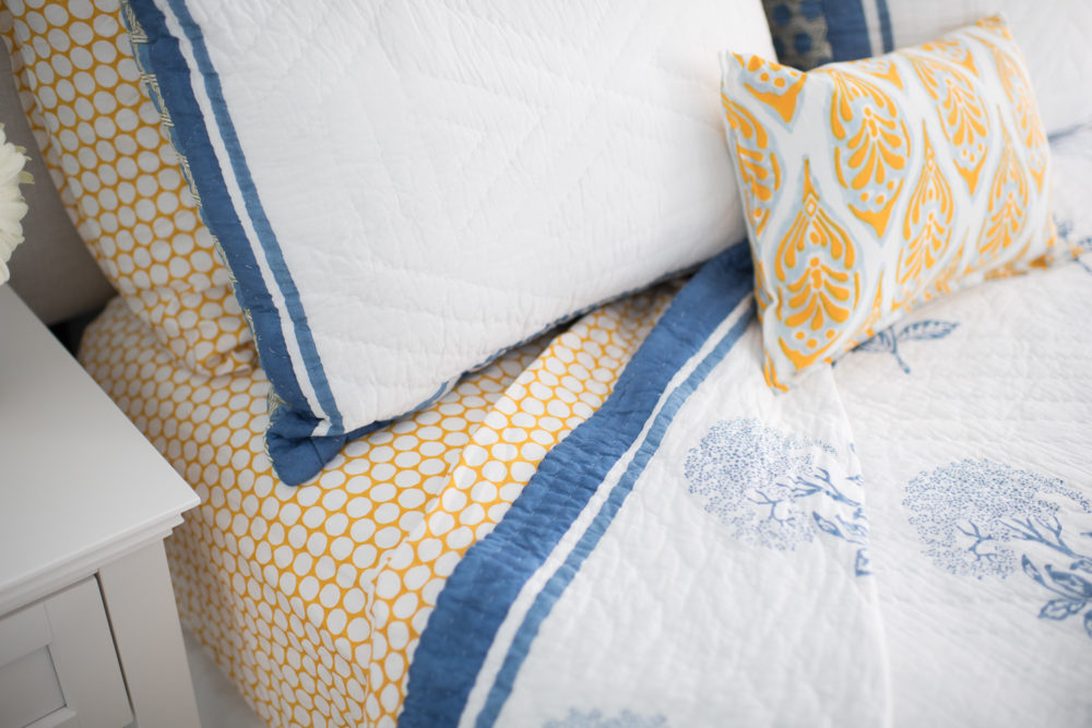 Petite Fashion and Style Blog | Serena and Lily Bedding | Serena and Lily Tropez Quilt