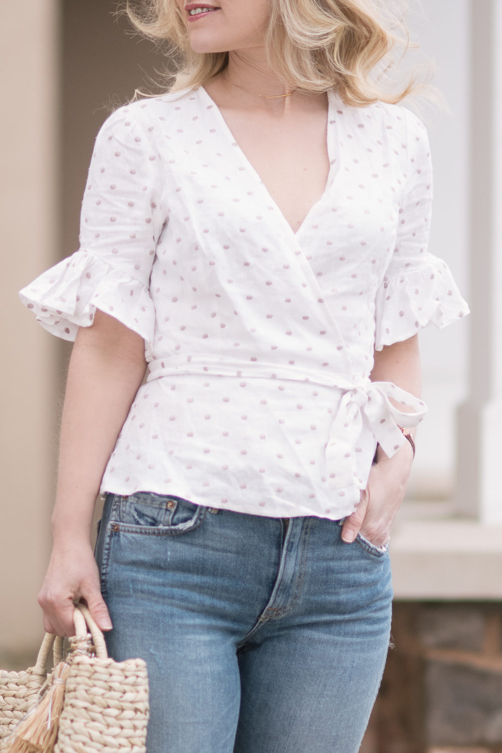 Michigan Petite Fashion and Lifestyle Blog | Wayf Kaitlyn Wrap Top