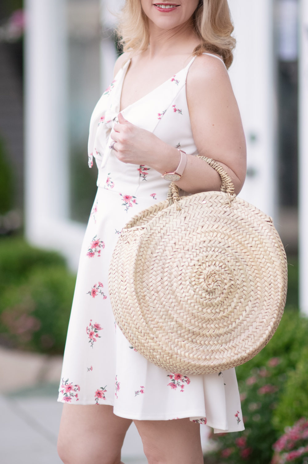 Michigan Petite Fashion and Lifestyle Blog | Xhiliration Floral Print Strappy Fit & Flare Dress