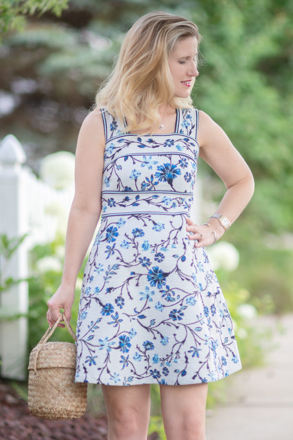 Michigan Petite Fashion and Lifestyle Blog | Anthropologie Shannon Jacquard Dress