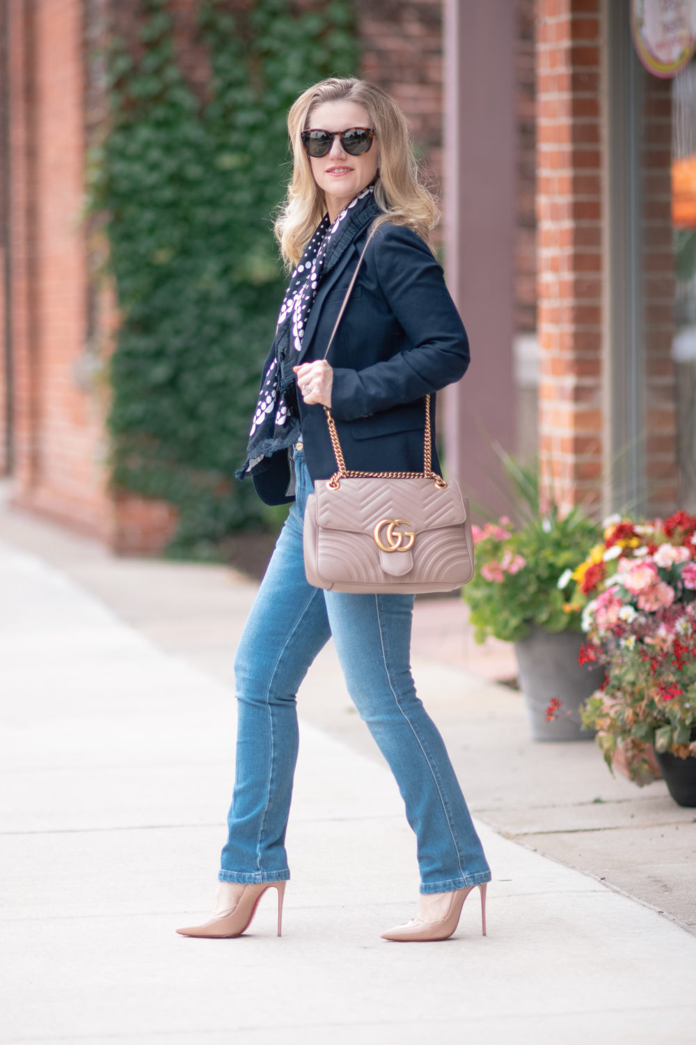 Michigan Petite Fashion and Lifestyle Blog | J. Crew Dover Blazer | FRAME Le Slender Straight Leg Jeans | Nordstrom Anniversary Sale 