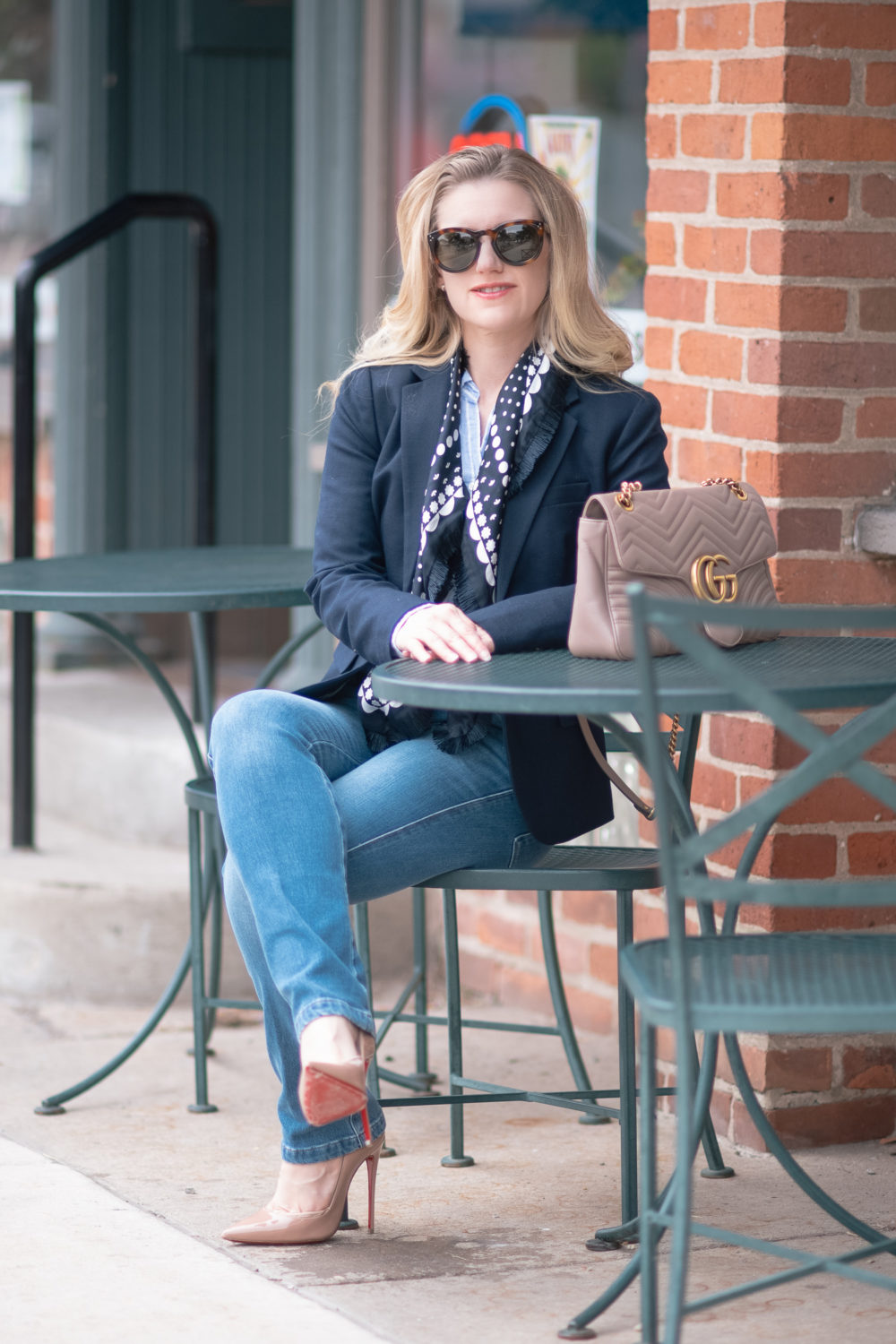 Michigan Petite Fashion and Lifestyle Blog | J. Crew Dover Blazer | FRAME Le Slender Straight Leg Jeans | Nordstrom Anniversary Sale 
