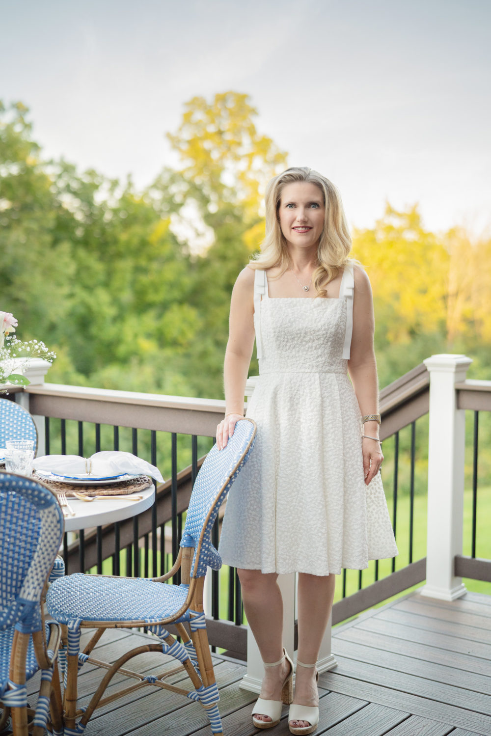 Petite Fashion and Style Blog | French Tea Party | Gal Meets Glam Helen Dress | French Bistro Table