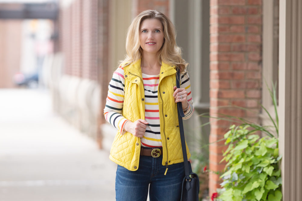 Petite Fashion and Style Blog | Talbots New Arrivals | Talbots Quilted Fleece-Lined Vest | Talbots Slim Ankle Jeans