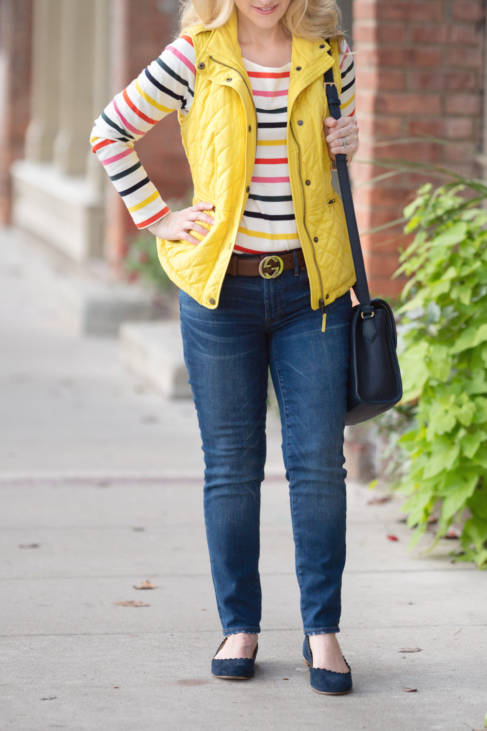 Petite Fashion and Style Blog | Talbots New Arrivals | Talbots Quilted Fleece-Lined Vest | Talbots Slim Ankle Jeans