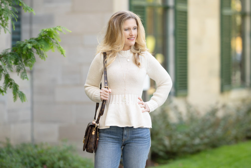 Petite Fashion and Style Blog | 1901 Cashmere Cable Sweater | Fall Sweaters 