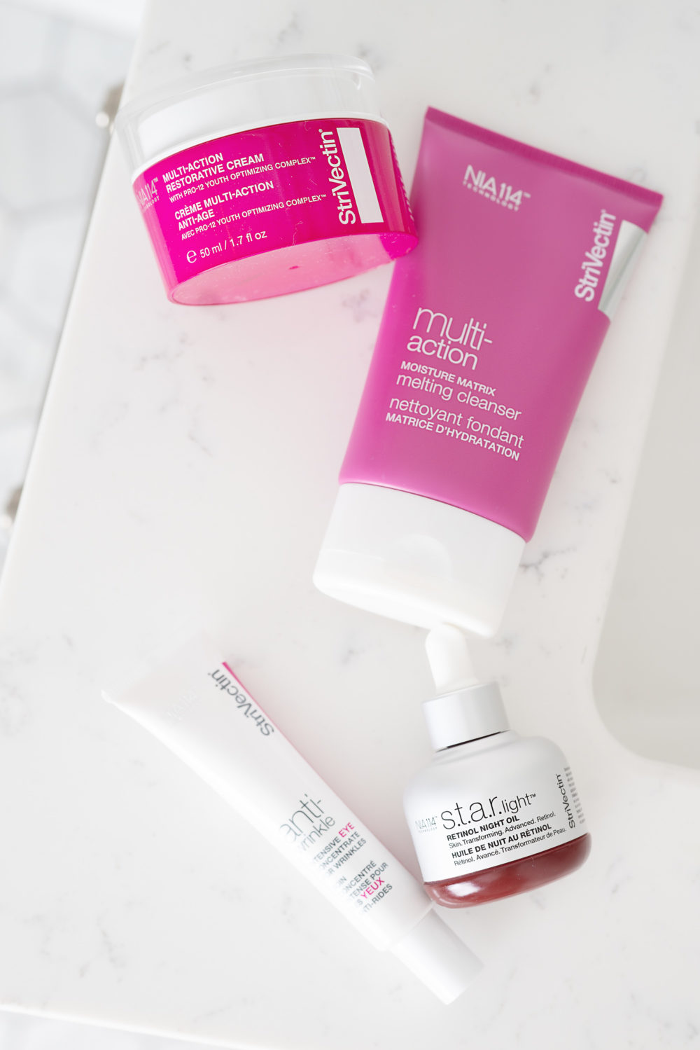 Petite Fashion and Style Blog | Strivectin Multi-Action Restorative Skin Firming Cream | Strivectin Intensive Eye Cream for Wrinkles | Strivectin STAR Light Retinol Night Oil | Strivectin Moisture Melting Cleanser