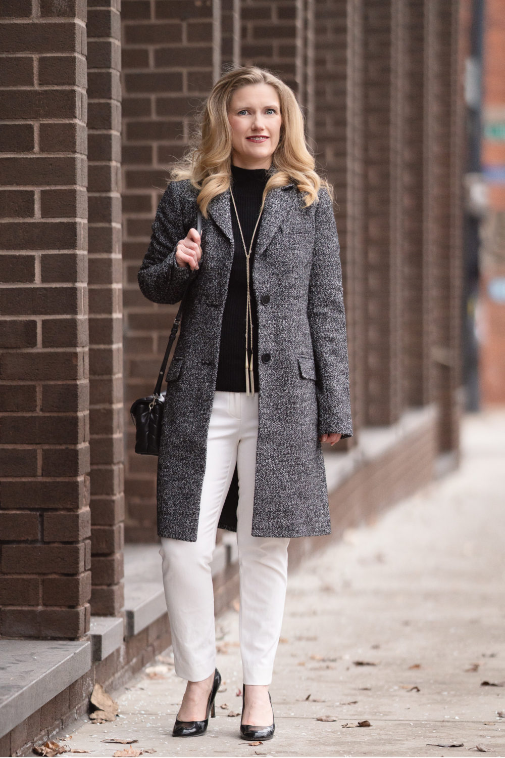 Petite Fashion and Style Blog |Lark & Ro Single Breasted Walker Coat | Amazon Cashmere Sweater