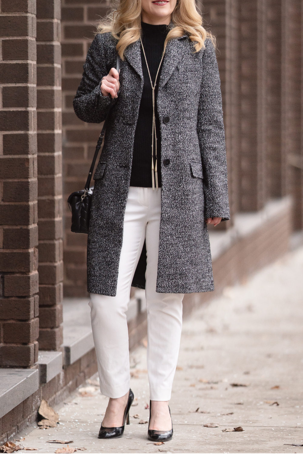 Petite Fashion and Style Blog |Lark & Ro Single Breasted Walker Coat | Amazon Cashmere Sweater