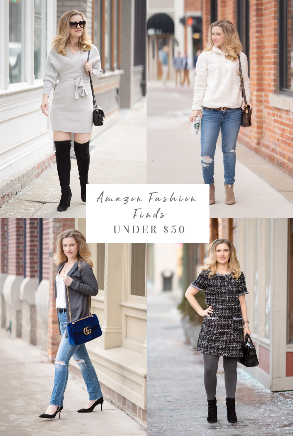 Petite Fashion Blog | Petite Style | Amazon Dresses | Polkadot Dress | Club Monaco Coat | Ivory Wool Coat | Gucci Marmont Bag | Petite Fashion | Dresses for Petite Women